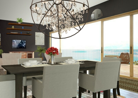 Living/dinning room Design Rendering