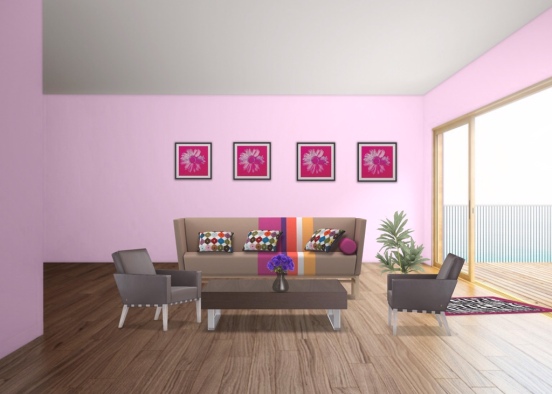 Pink and purple wins the day! Design Rendering