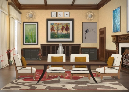 The orchids dining room Design Rendering