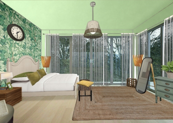 Andaman Rustic Room Design Rendering