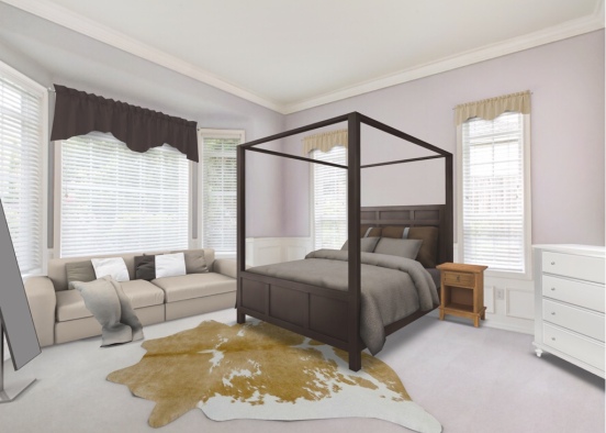 Rustic Bedroom Design Rendering
