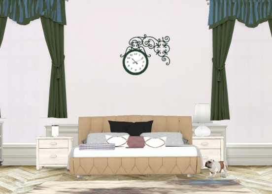 Fancy old styled bedroom Design Rendering