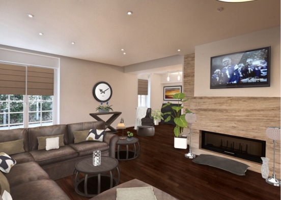lovely living room Design Rendering