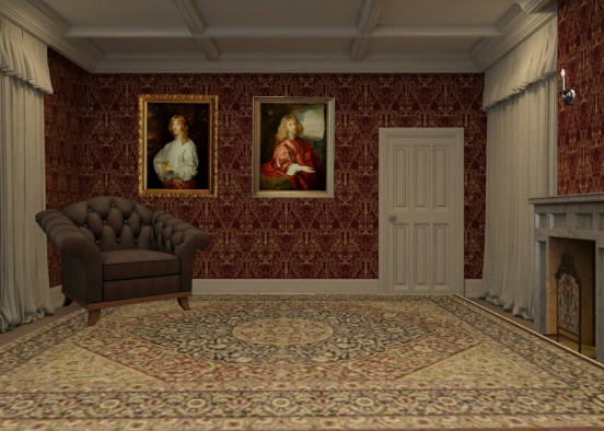 Classic room Design Rendering