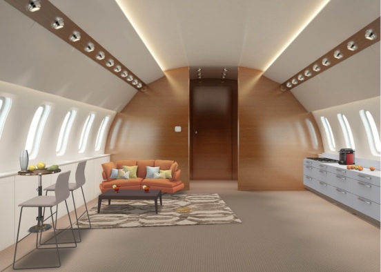 this Is a VIP private jet  Design Rendering