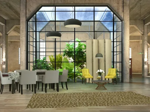 Green  dining room