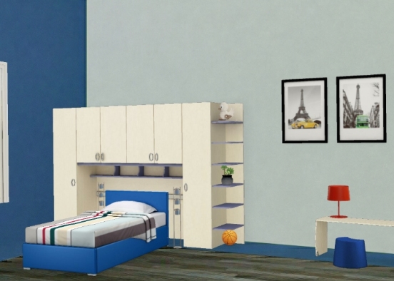 Boy's Bedroom by Stately Staged Design Rendering