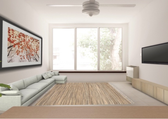Apartment #1 Living Room Design Rendering