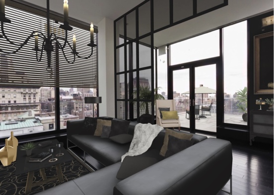High profile living room Design Rendering