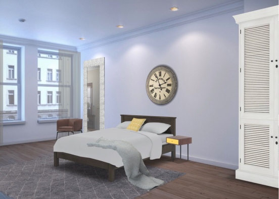 cozy master bed Design Rendering