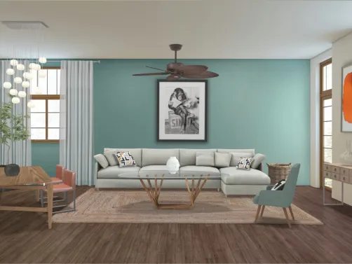 Modern boho living room 