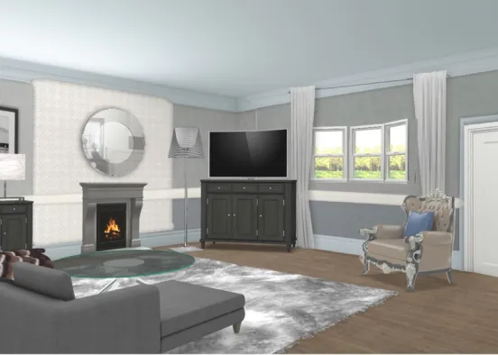 living Room  Design Rendering