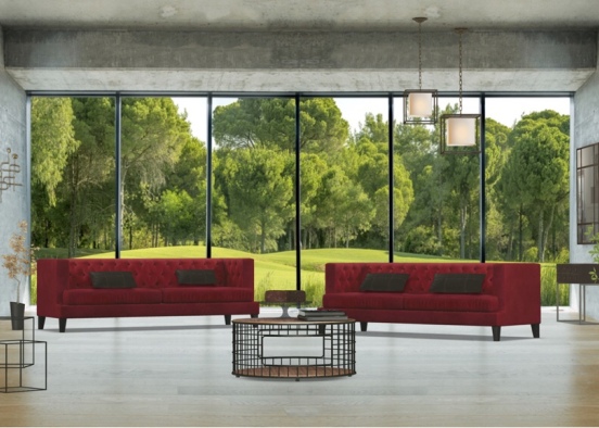 living room with a view  Design Rendering