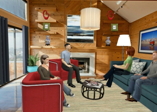 Sala de estar 2 Design Rendering