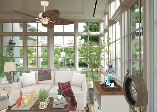 Traditional-style Sitting Area Design Rendering