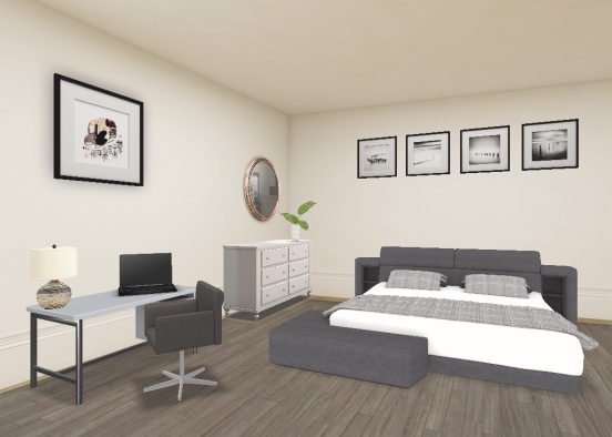 Office and bedroom Design Rendering
