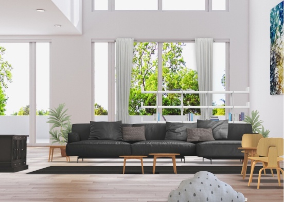 natural living room Design Rendering