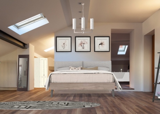 simplistic master bedroom Design Rendering
