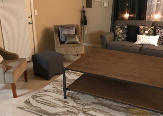Square and rug brown Design Rendering