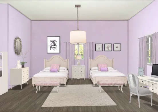 Twins bedroom  Design Rendering