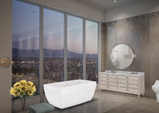 New York Bath Room Design Rendering
