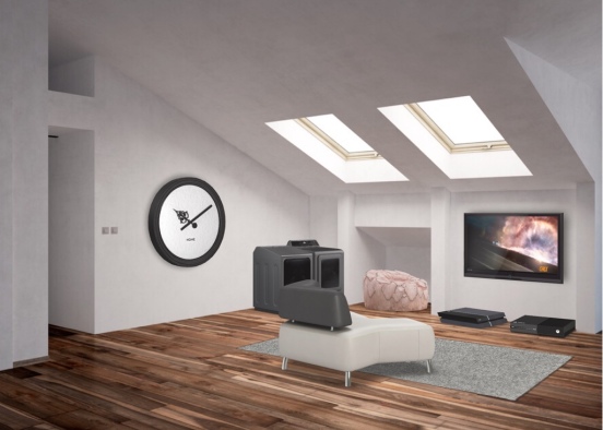 Laudry and Gaming Room Design Rendering