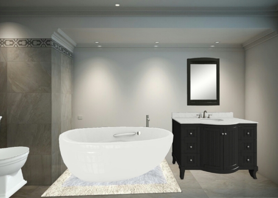 Cuarto de baño moderno Design Rendering
