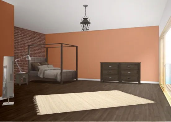 Homey Bedroom Design Rendering