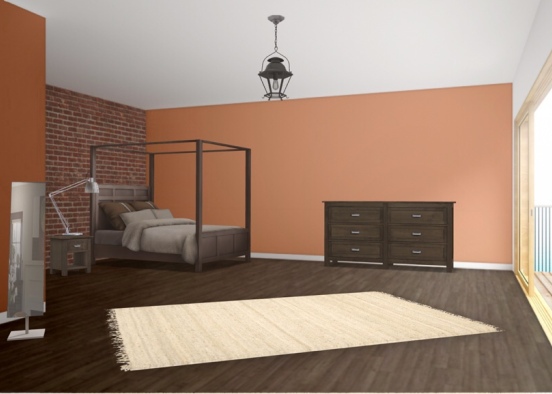 Homey Bedroom Design Rendering