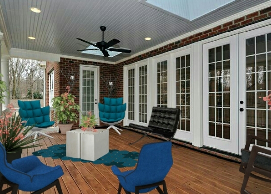 Outdoor front porch.       ERS32 by Rutchevelle Design Rendering