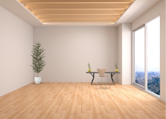 Neat and Tidy Office Design Rendering
