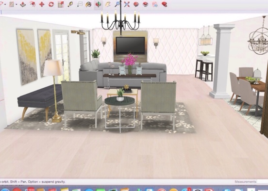 Living room with tv 3 Design Rendering