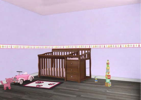 Mayas baby room Design Rendering