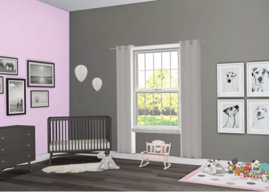 Sweet baby room Design Rendering