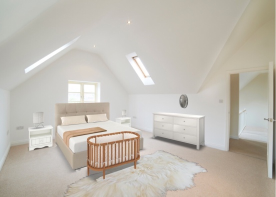 Attic room to enjoy for you and baby Design Rendering