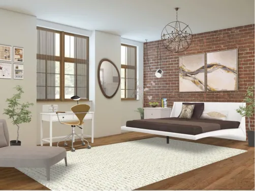 Cozy modern bedroom