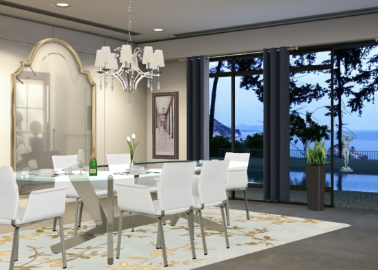Sala de jantar moderna ! (Modern dining room!) Design Rendering