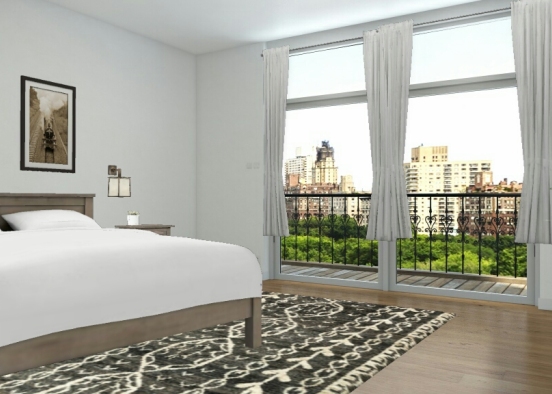 Romantic Bedroom Design Rendering