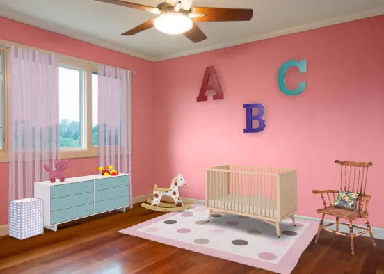 baby nursery Design Rendering
