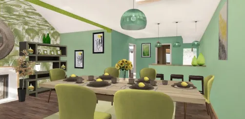 Vibrant colour fresh spring green and yellow