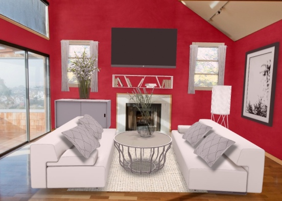 Red and White  Design Rendering