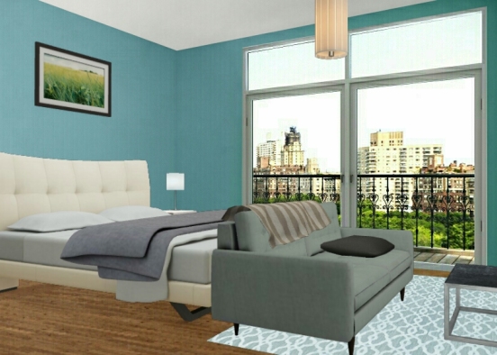 Dormitorio moderno en easy Design Rendering