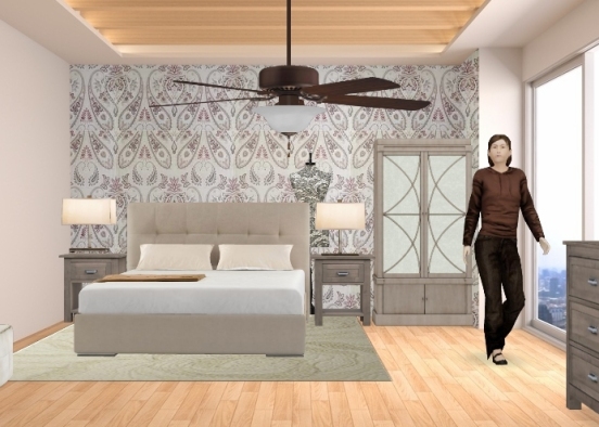 Dormitorio piso informal 1 Design Rendering