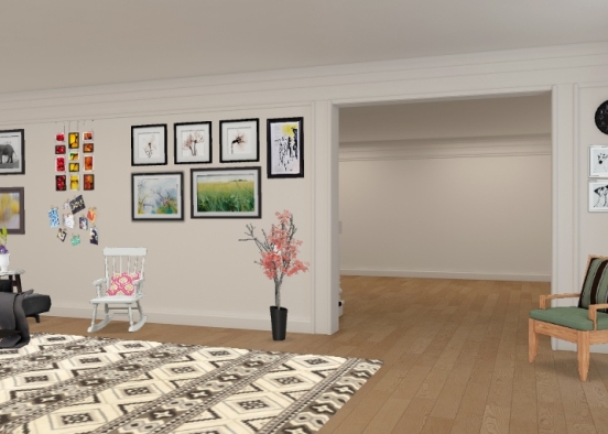 Living Room Apartment Design Rendering