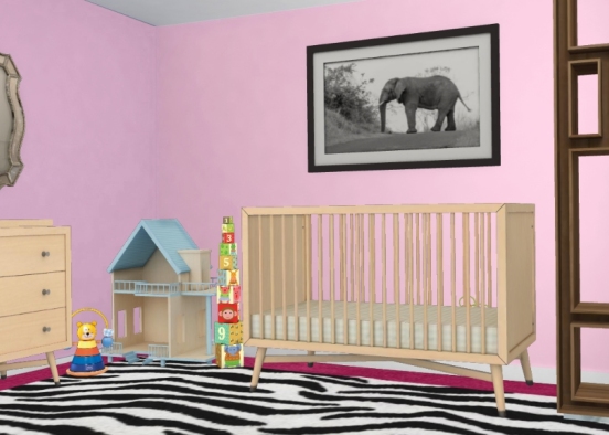 Baby girls room  Design Rendering