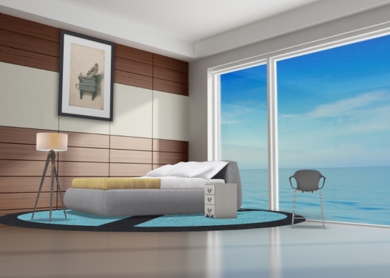 Bedroom by the ocean Design Rendering