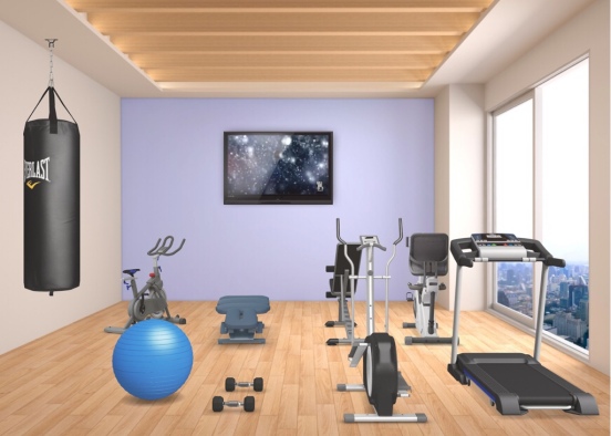 fitness room Design Rendering