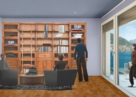 cozy library 📚  Design Rendering
