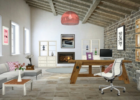 Comfy office space Design Rendering