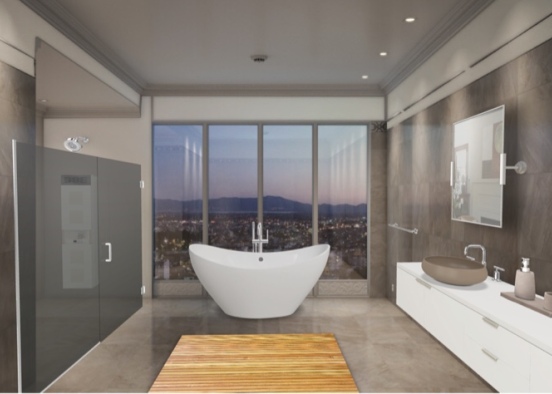 Luxurious Bathroom Design Rendering